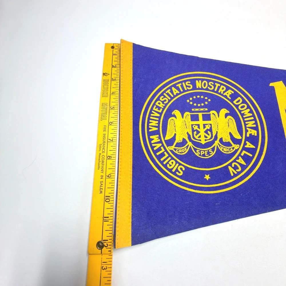 Notre Dame Pennant Felt Banner Blue Gold Fighting Irish College Decor